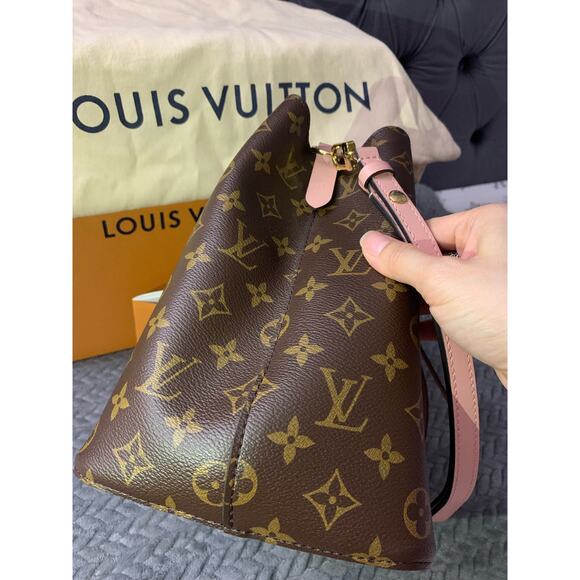 Nwt- authentic- Louis Vuitton- Monogram Neonoe MM Rose Poudre - Picture 6 of 15